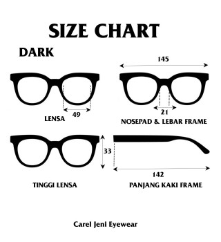 DARK | Original Carel Jeni Eyewear Include Lensa